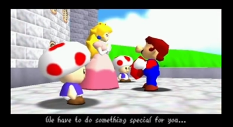 Prinsessen avslører at hun må gjøre noe spesielt for Mario.