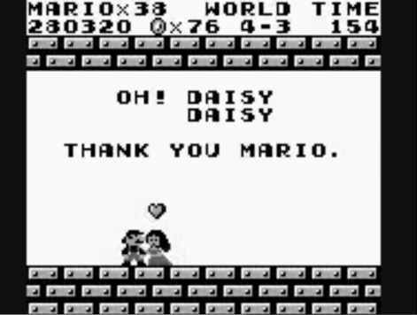 Daisy vet å sette pris på Mario.
