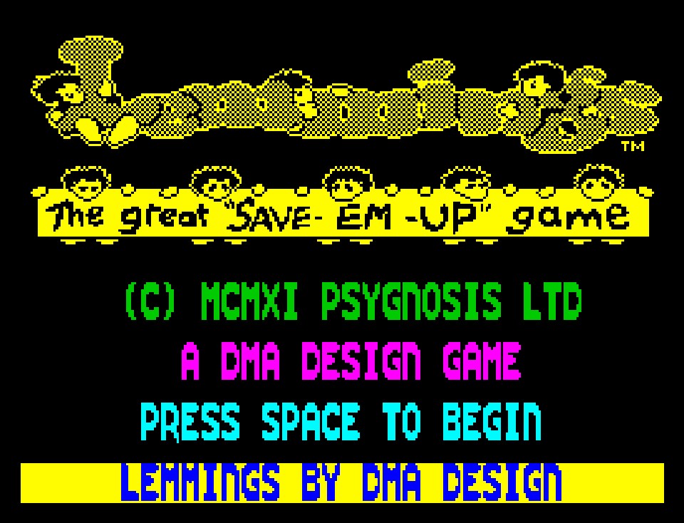 Lemmings (ZX Spectrum, 1991)