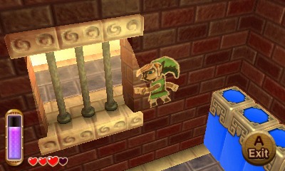 Nå kan Link gjøre seg todimensjonal og gå rundt på vegger. Dermed åpnes det utallige nye muligheter for å løse gåter.